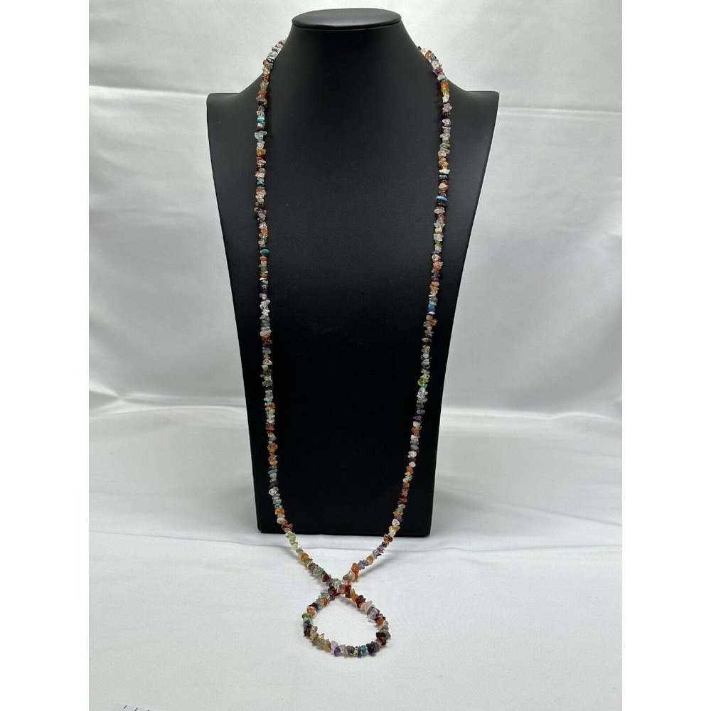 43 In. Multiple Chrystal Necklace. Maker SI 925